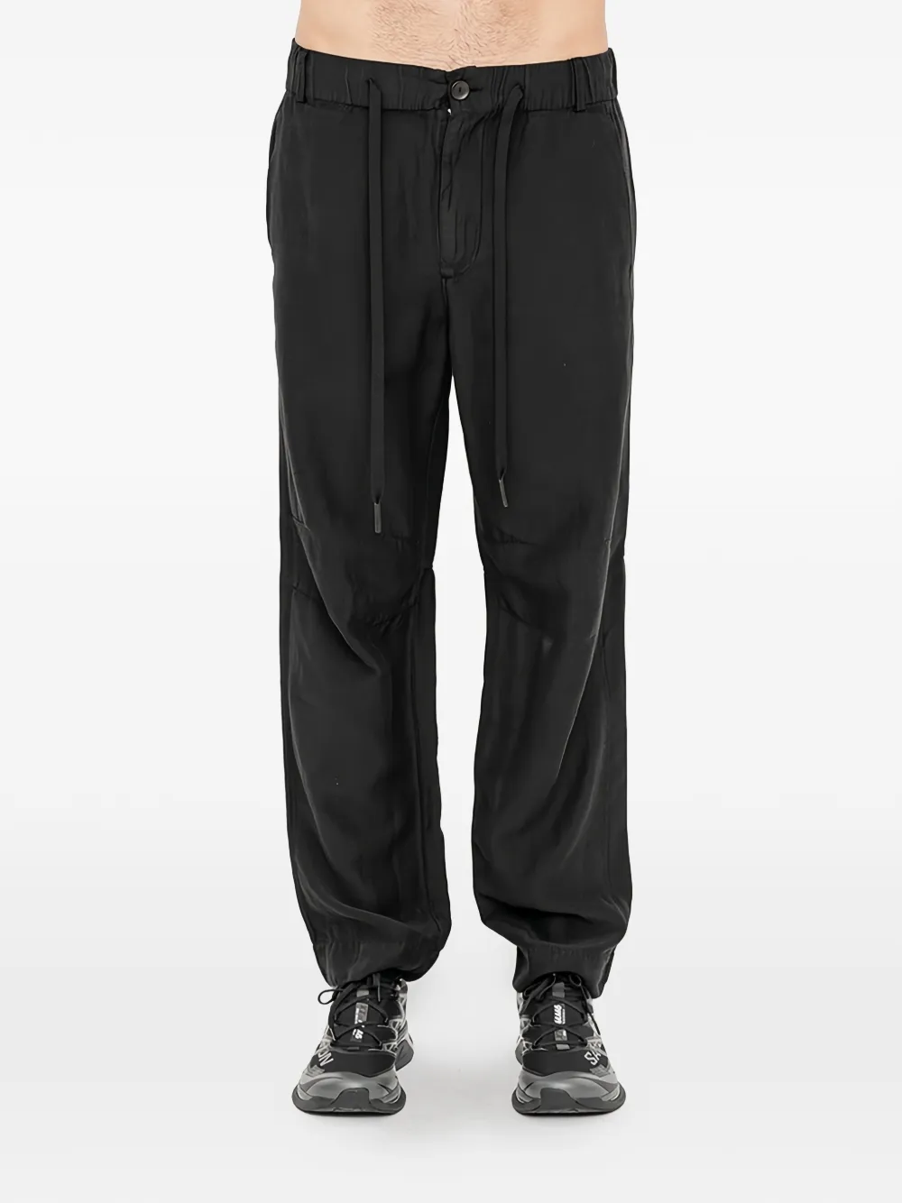 Andrea Ya'aqov drawstring-waist cropped trousers - Nero