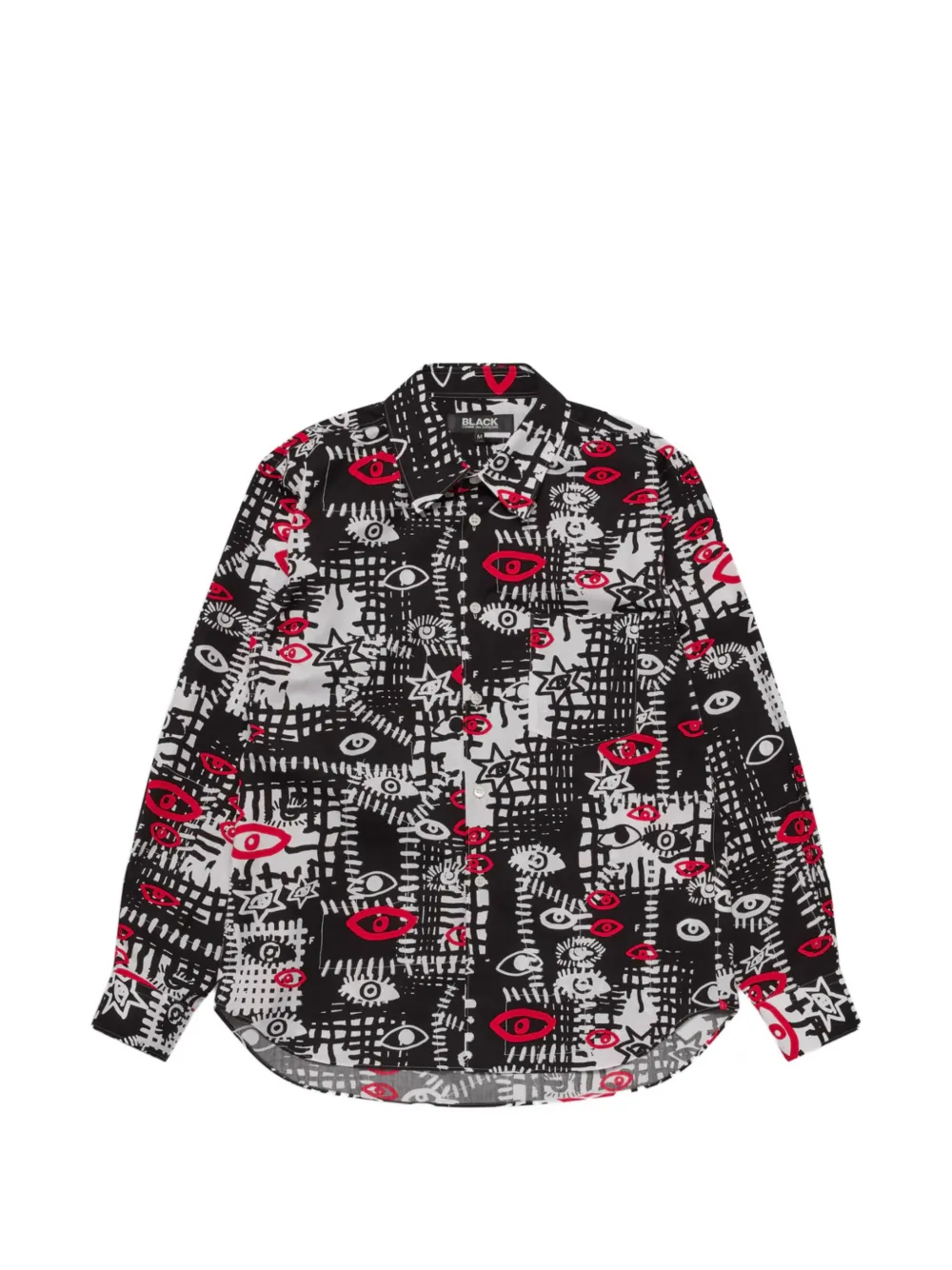 Black Comme Des Garçons graphic-print shirt - Nero