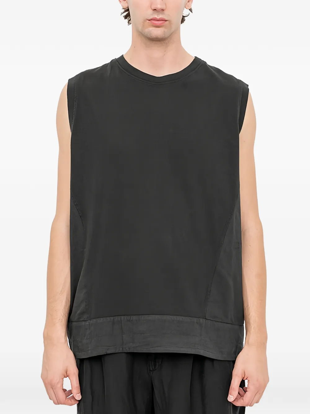 Andrea Ya'aqov panelled sleveless T-shirt - Nero