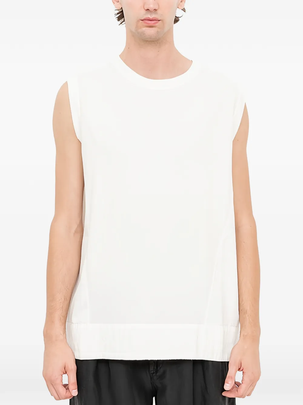 Andrea Ya'aqov panelled sleeveless T-shirt - Bianco