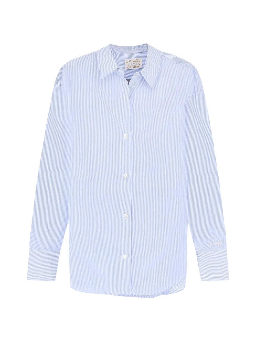 MC2 Saint Barth Cristal gestreepte blouse met borduurwerk Blauw
