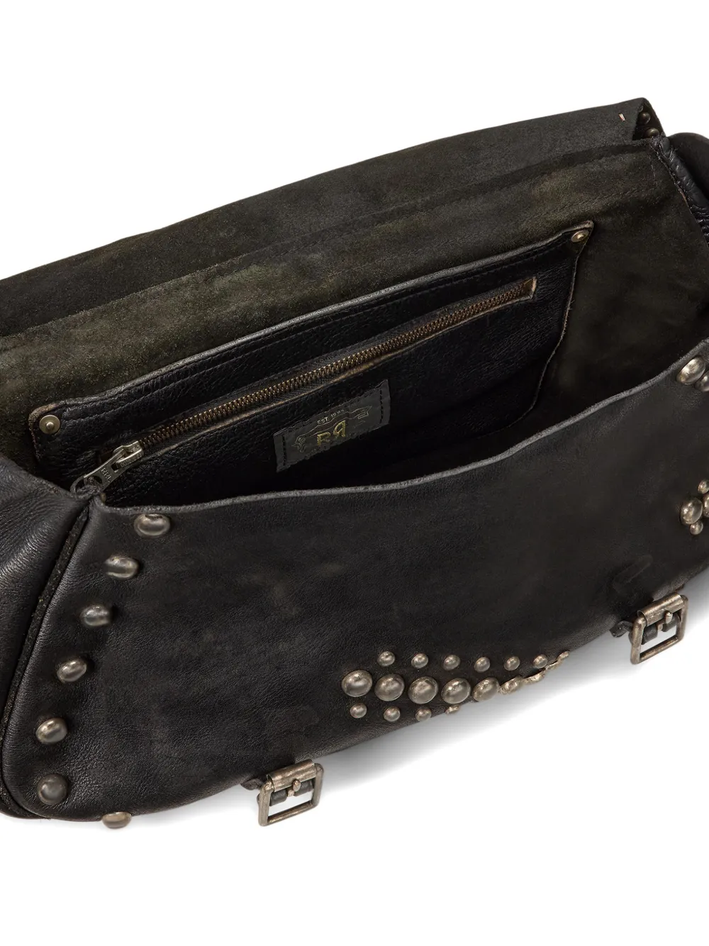 Ralph Lauren RRL Tucker messengertas verfraaid met studs Zwart