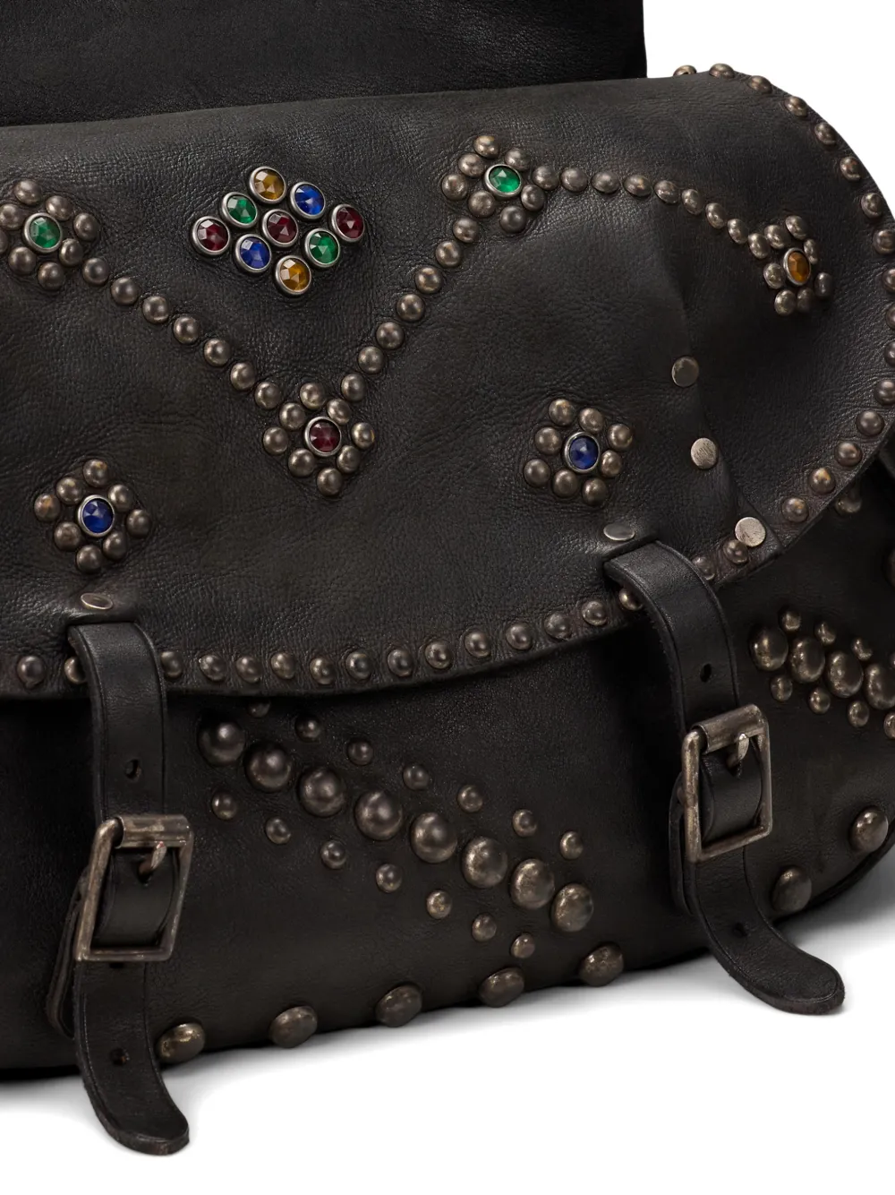 Ralph Lauren RRL Tucker messengertas verfraaid met studs Zwart