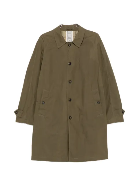 L'impermeabile New Dean waxed raglan-sleeve coat
