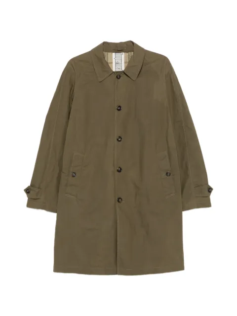 L'impermeabile New Dean waxed raglan-sleeve coat