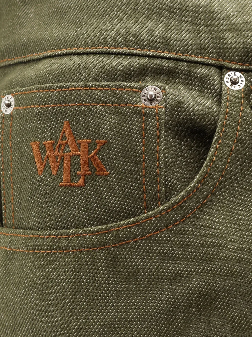  Walk In Paris Vaqueros Rectos De Algodón - Verde 