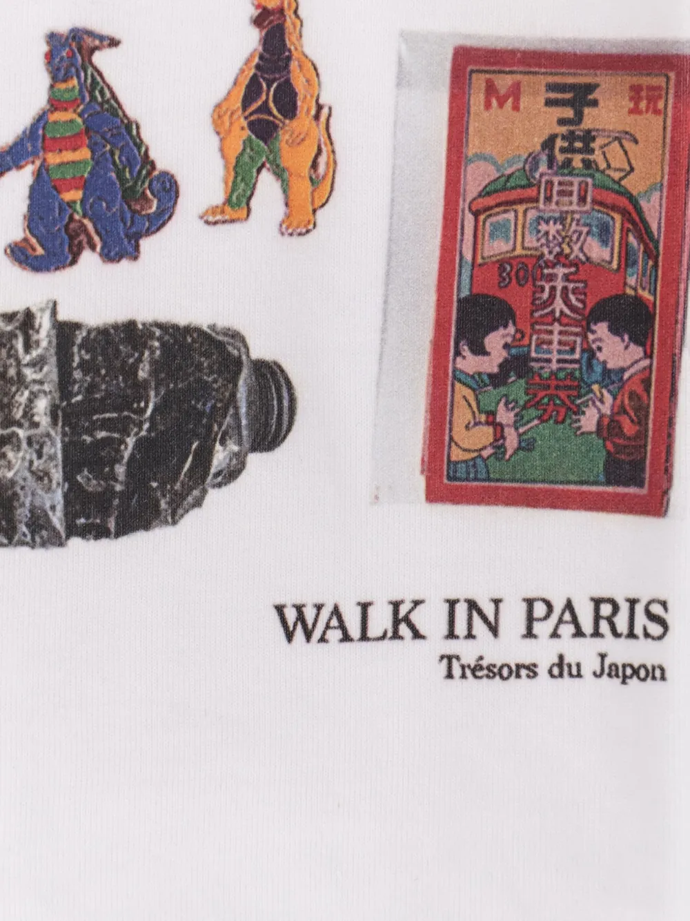 WALK IN PARIS T-shirt met ronde hals Wit