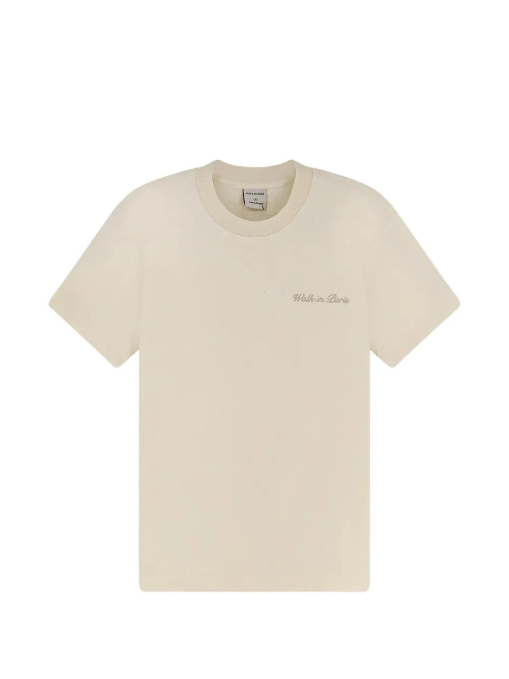 WALK IN PARIS logo-embroidered T-shirt - Toni neutri