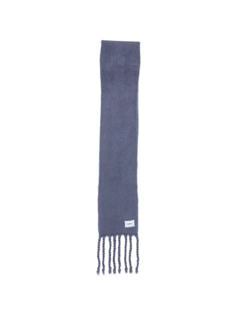 Bonsai fringed logo-patch scarf