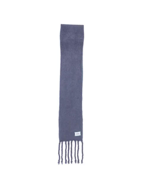 Bonsai fringed logo-patch scarf