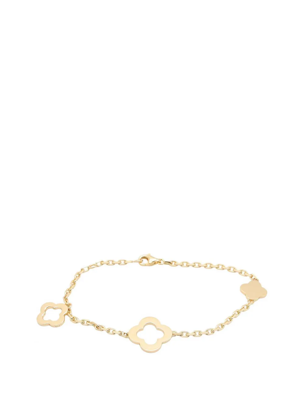  Van Cleef & Arpels Pre-owned 2010-2025 18k Yellow Gold Byzantine Alhambra 3 Motif Bracelet 
