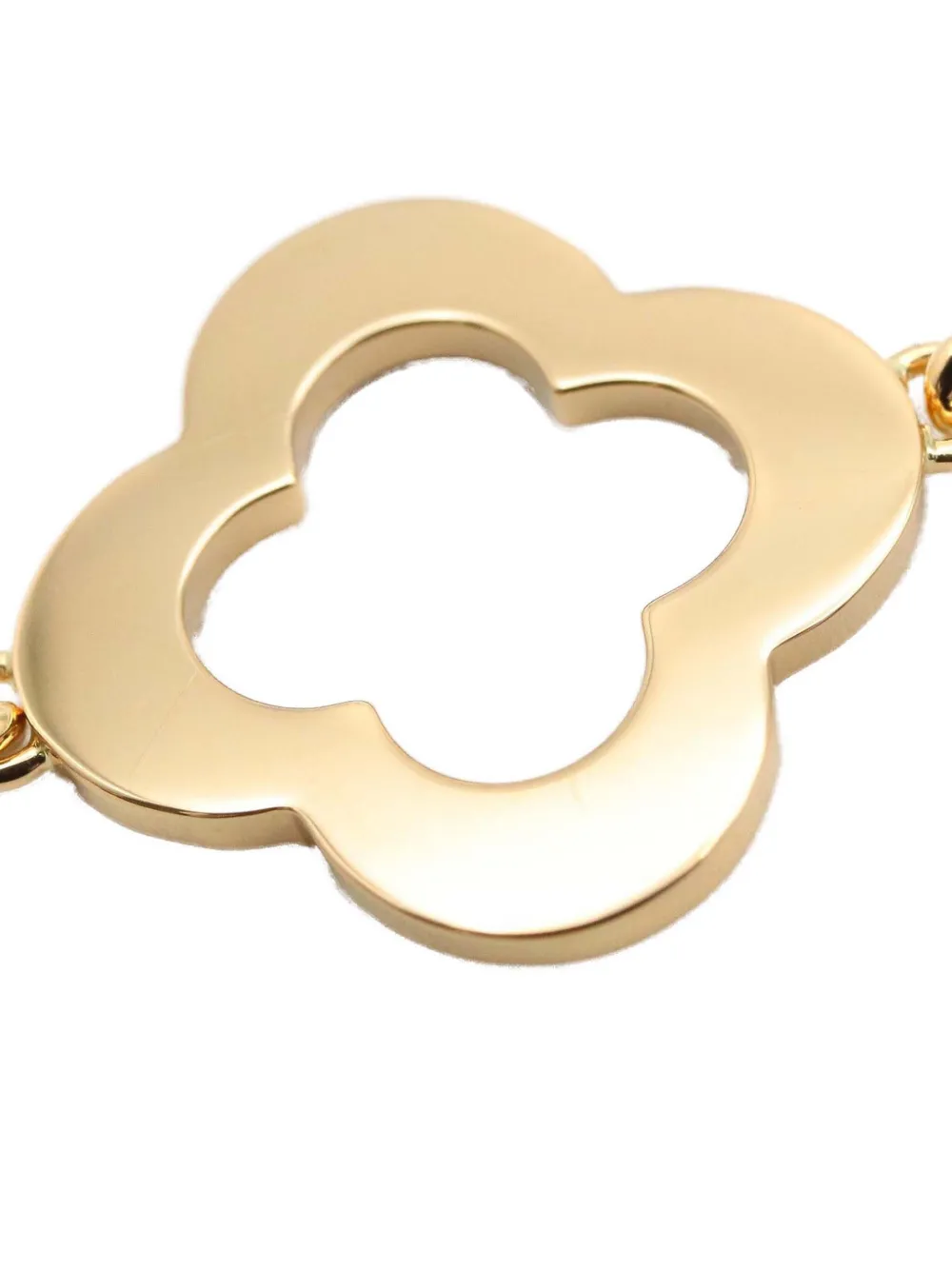  Van Cleef & Arpels Pre-owned 2010-2025 18k Yellow Gold Byzantine Alhambra 3 Motif Bracelet 