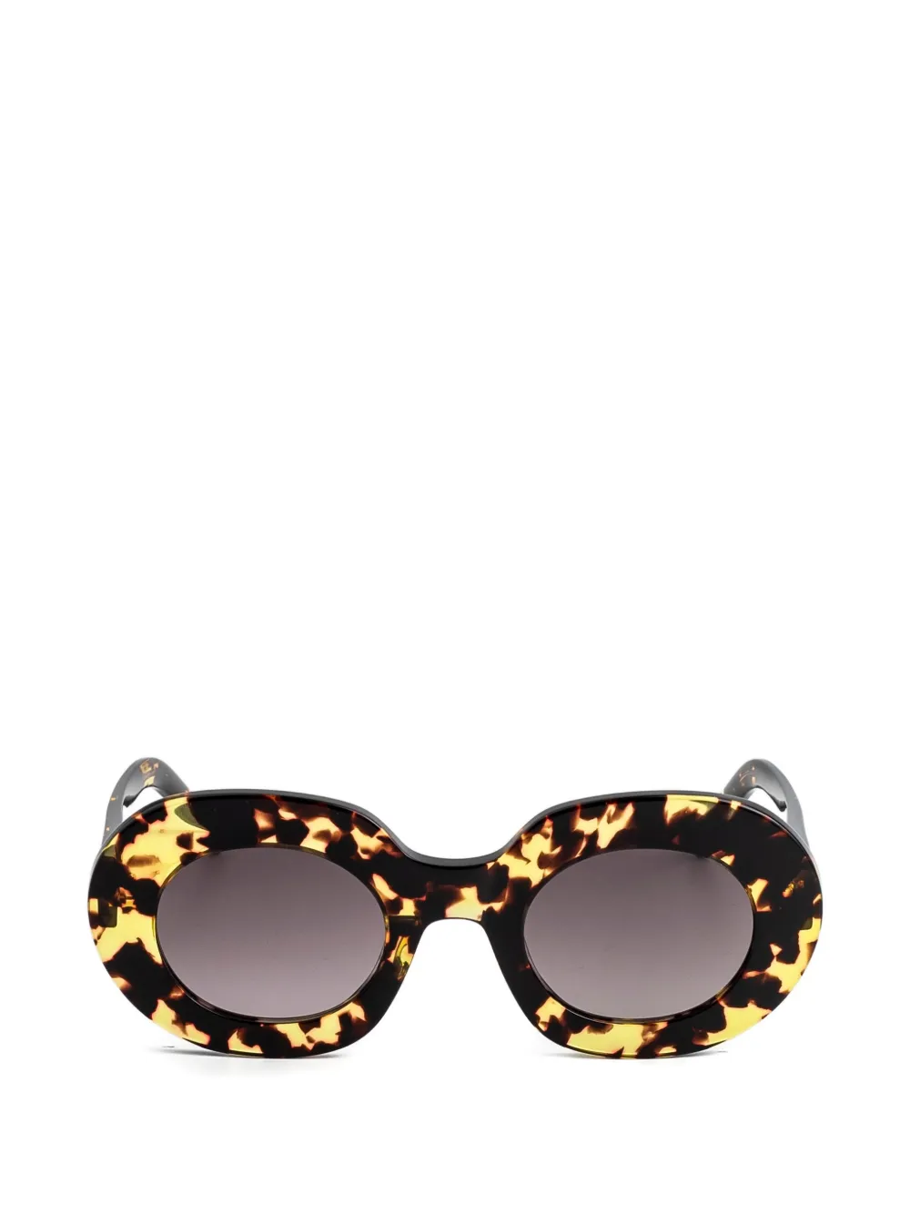 Kaleos Darling oval-frame sunglasses - Braun
