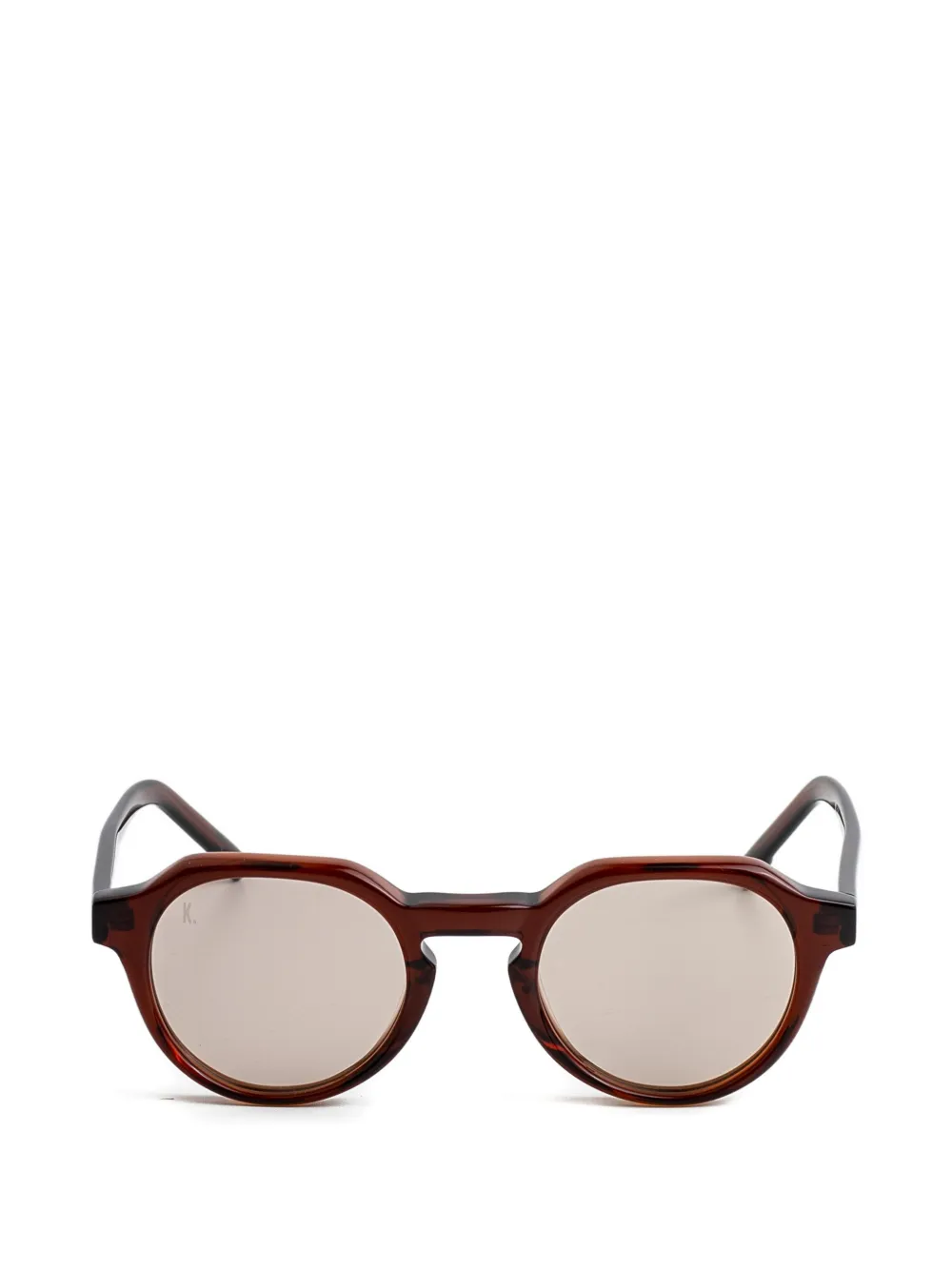 Kaleos round frame sunglasses - Braun