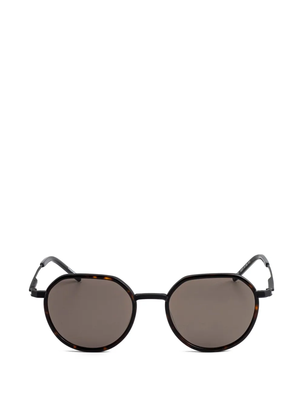Kaleos geometric oval-frame sunglasses - Marrone