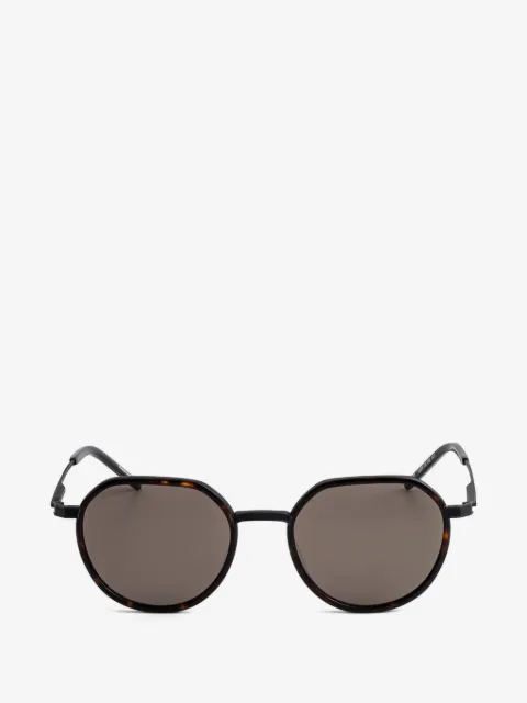 Kaleos geometric oval-frame sunglasses