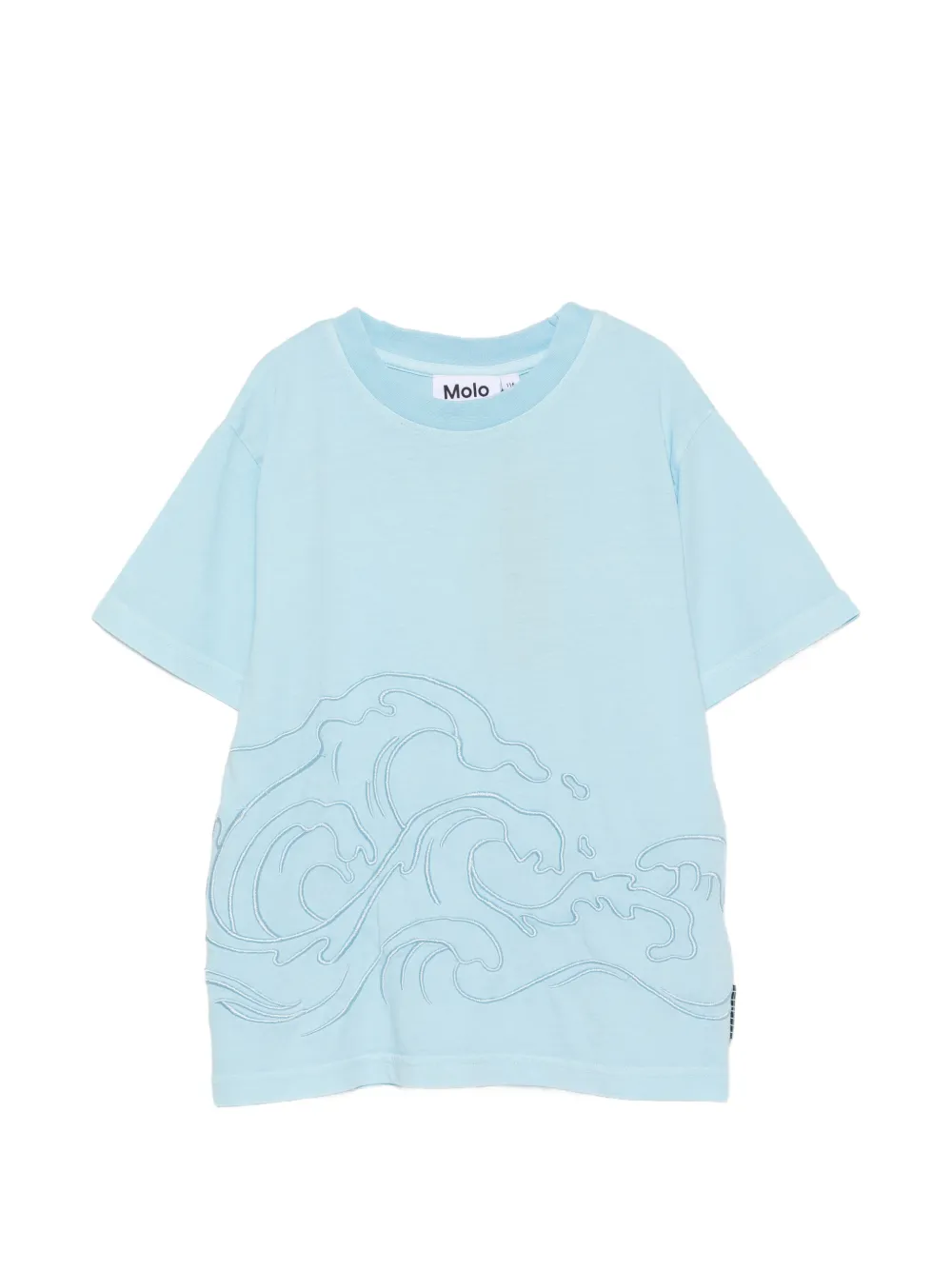Molo wave-embroidered T-shirt - Blu