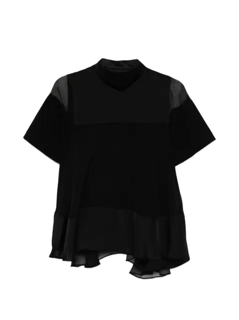 sacai layered-design blouse
