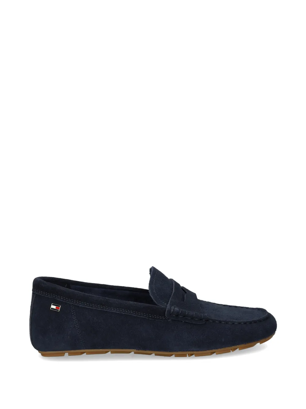 Tommy Hilfiger suede penny leather loafers - Blu