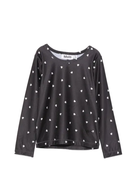 Molo heart-print long-sleeve top
