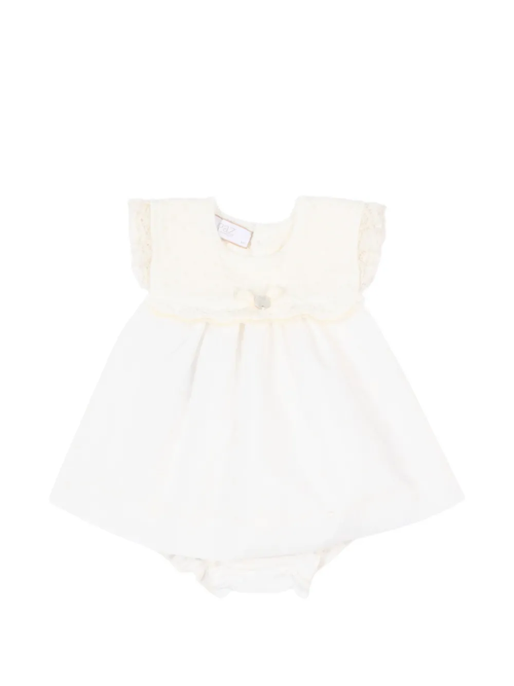 Paz Rodriguez lace appliqué dress - Toni neutri