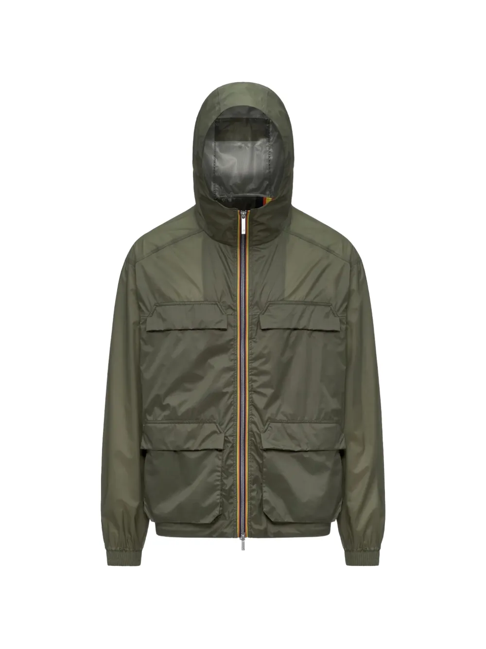 K-Way hooded multi-pocket jacket - Verde