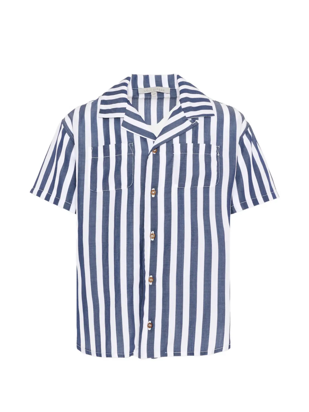 VÉLOCIPÈDE striped short-sleeve shirt - Blau