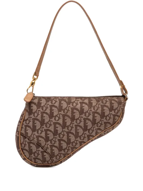 Christian Dior Pre-Owned 2002 Mini Diorissimo Canvas Saddle Pochette shoulder bag