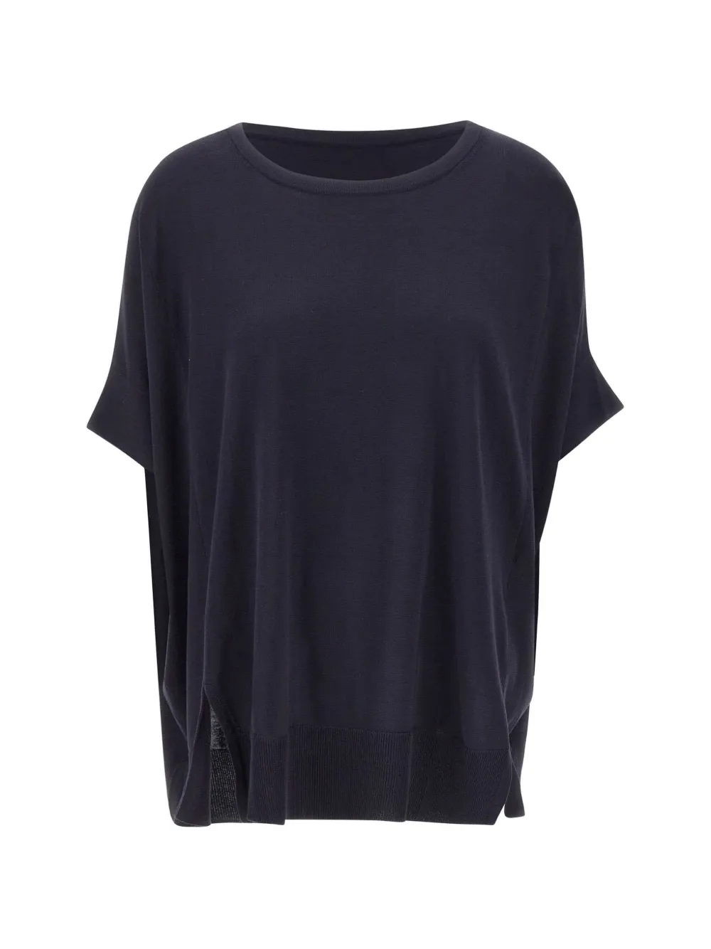 ELENA MIRO` ribbed crew neck jumper - Blu