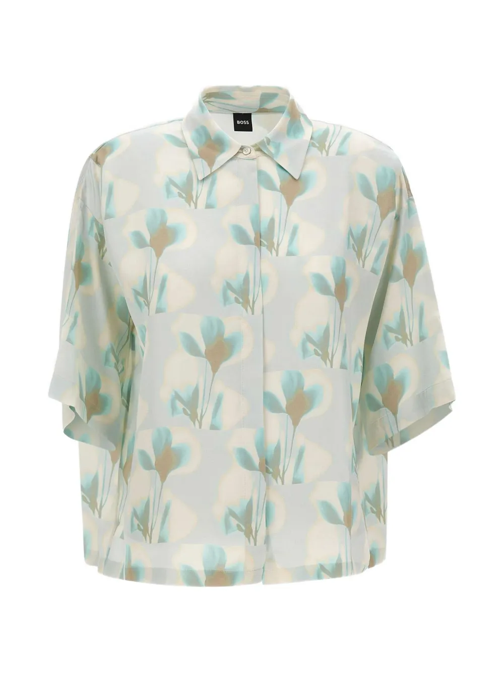 BOSS Bimina floral shirt - Grau