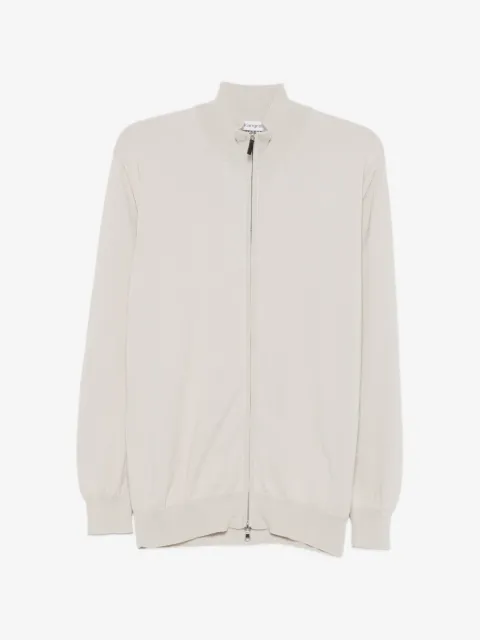 Kangra zip ribbed cardigan