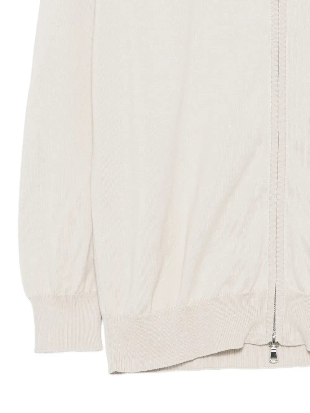 Kangra Geribbeld vest met rits Beige