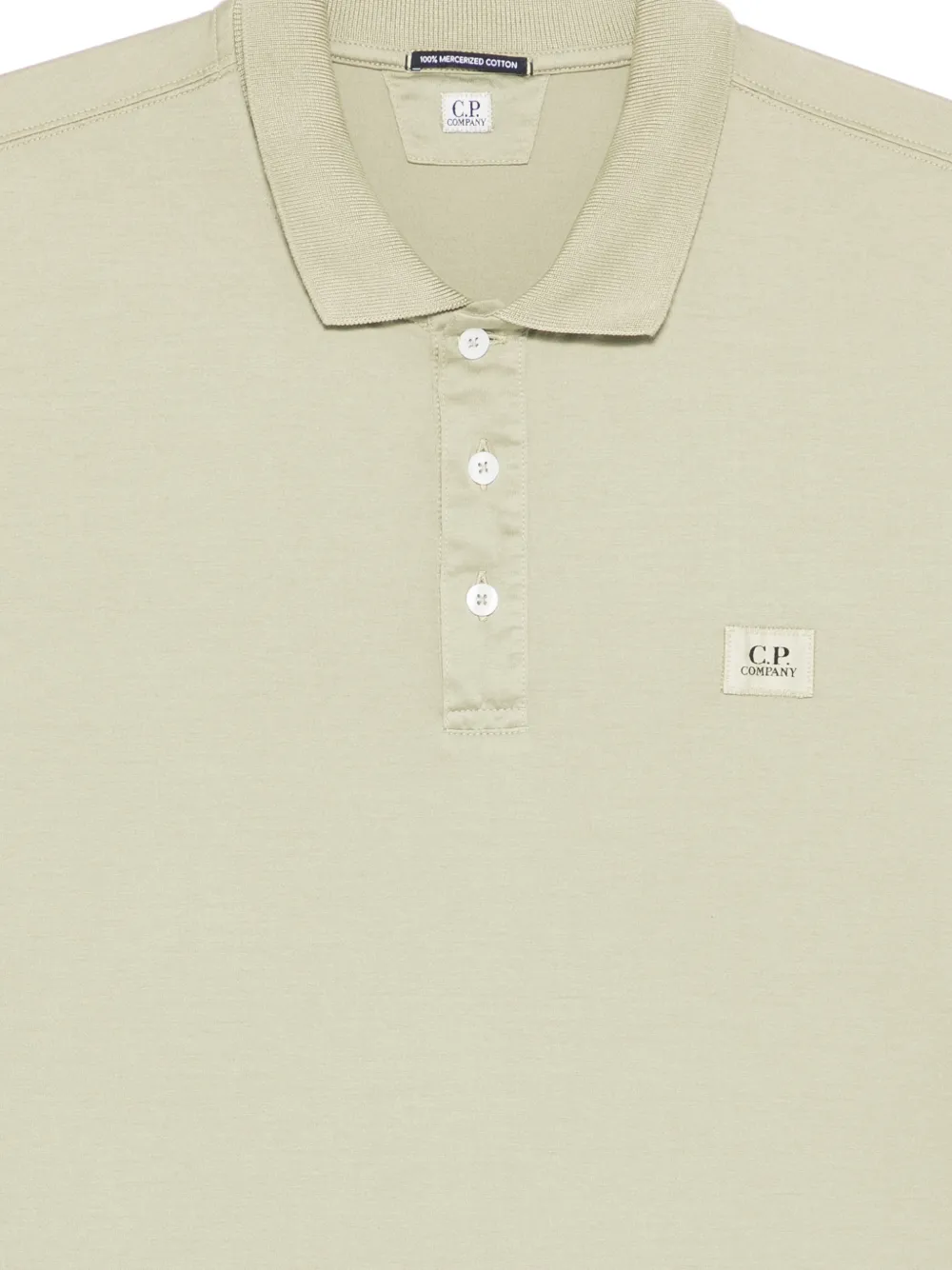 C.P. Company Poloshirt met logopatch Groen