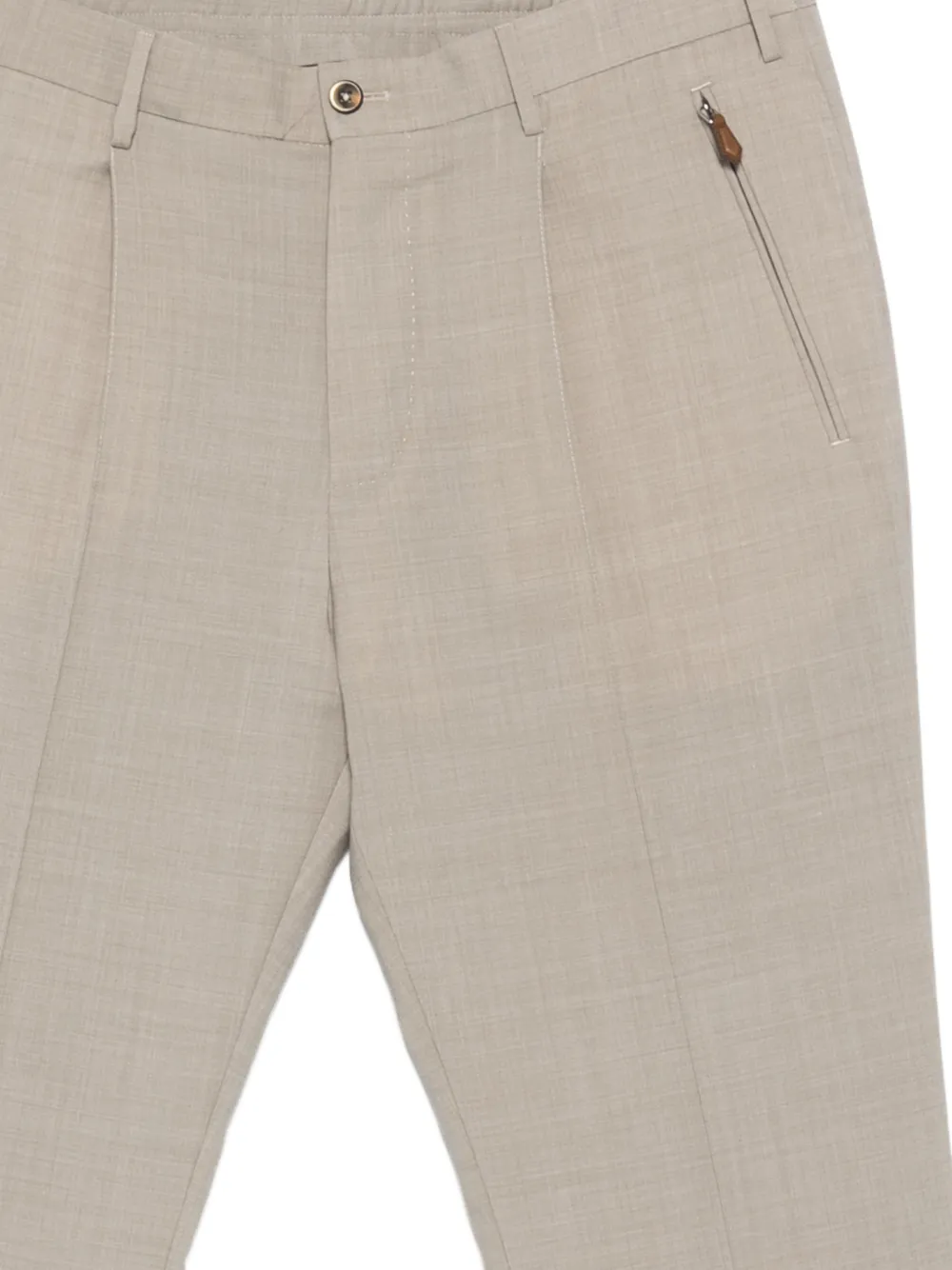 PT Torino Broek met rits Beige