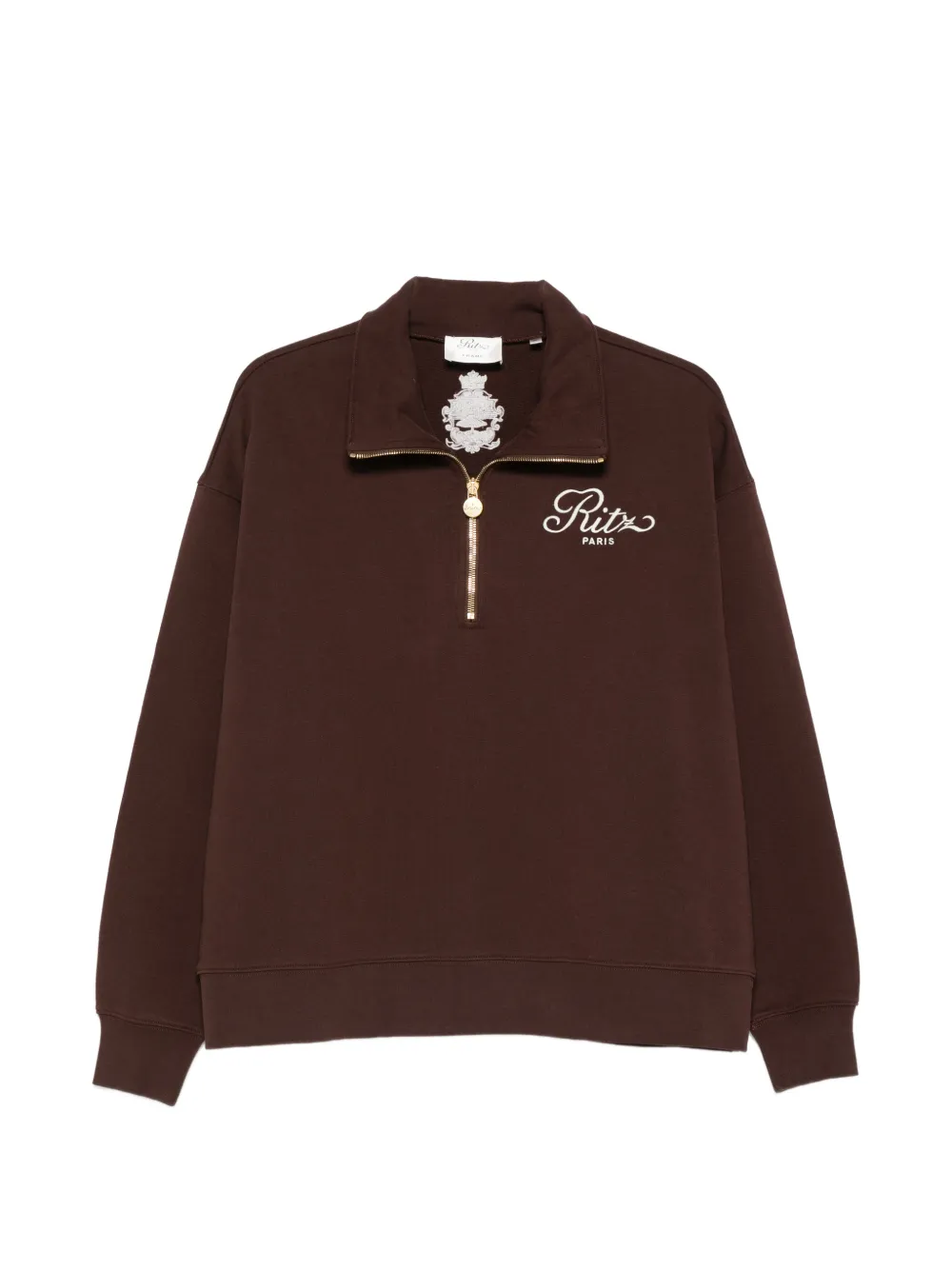 FRAME x Ritz Paris half-zip sweatshirt - Braun