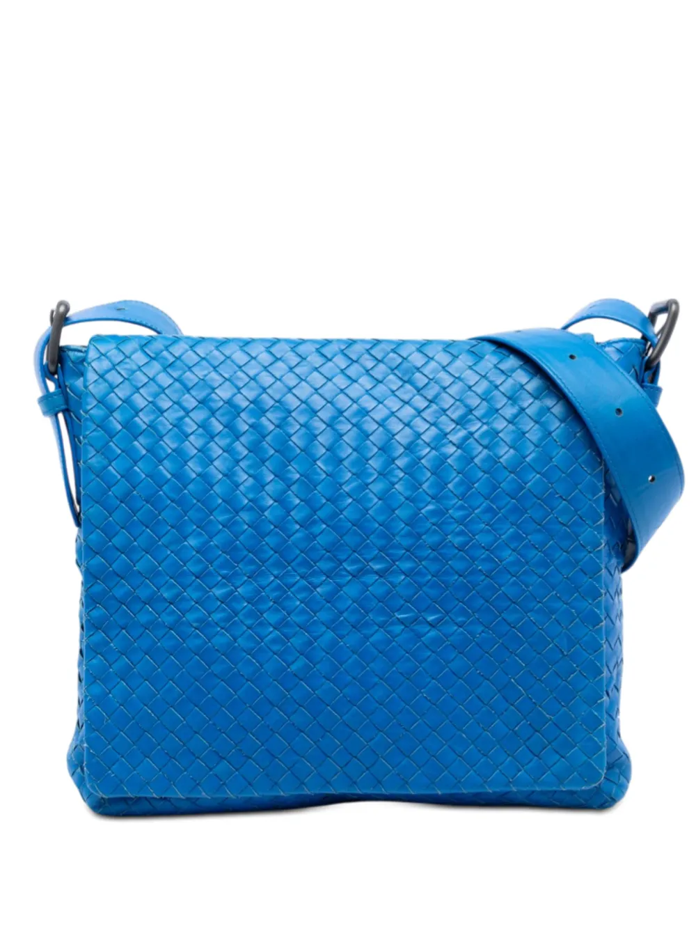 Bottega Veneta Pre-Owned 2012-2025 Nappa Intrecciato Flap crossbody bag - Blue