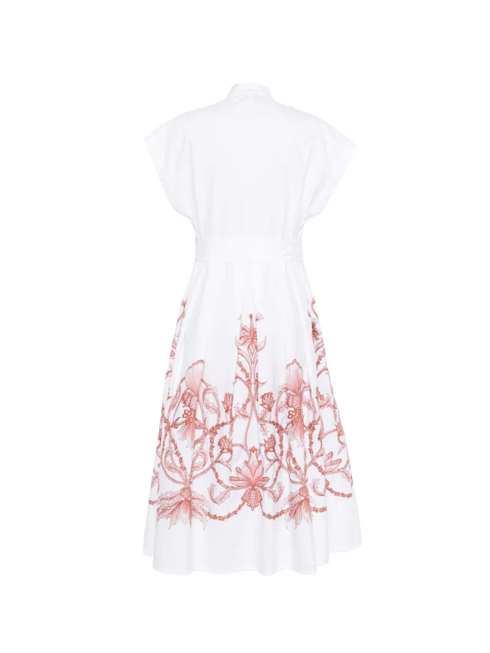 Eleventy Midi-jurk met bloemenprint Wit
