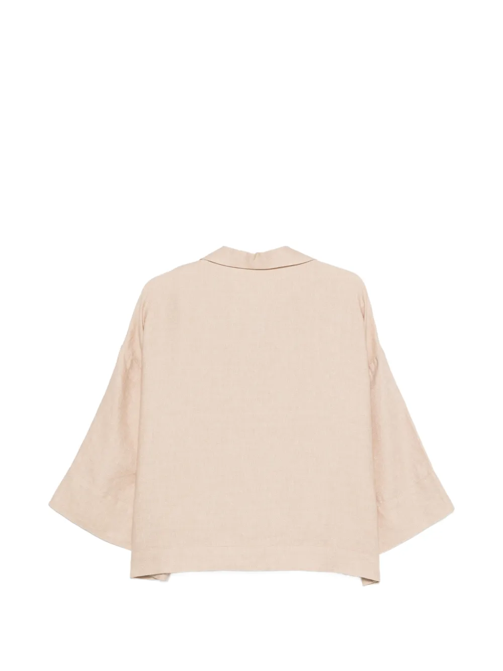 Eleventy Blouse met gespreide kraag Beige