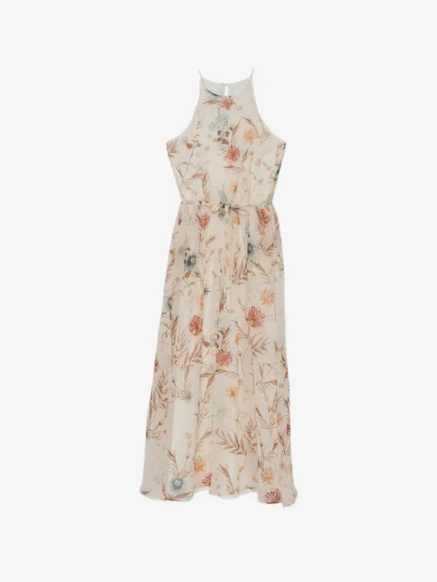 Eleventy floral-print tie-waist maxi dress