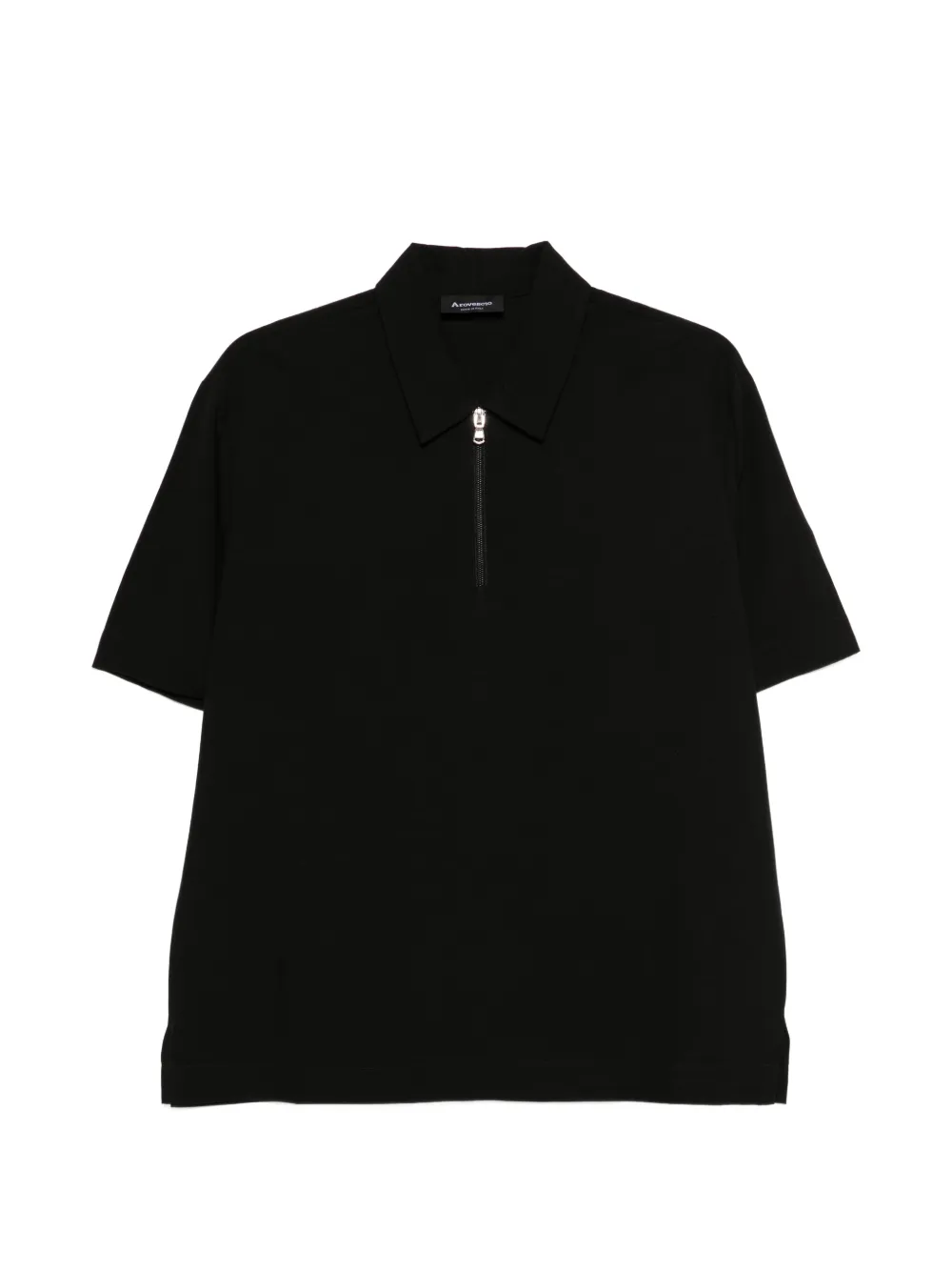 AROVESCIO zip short-sleeve polo - Schwarz
