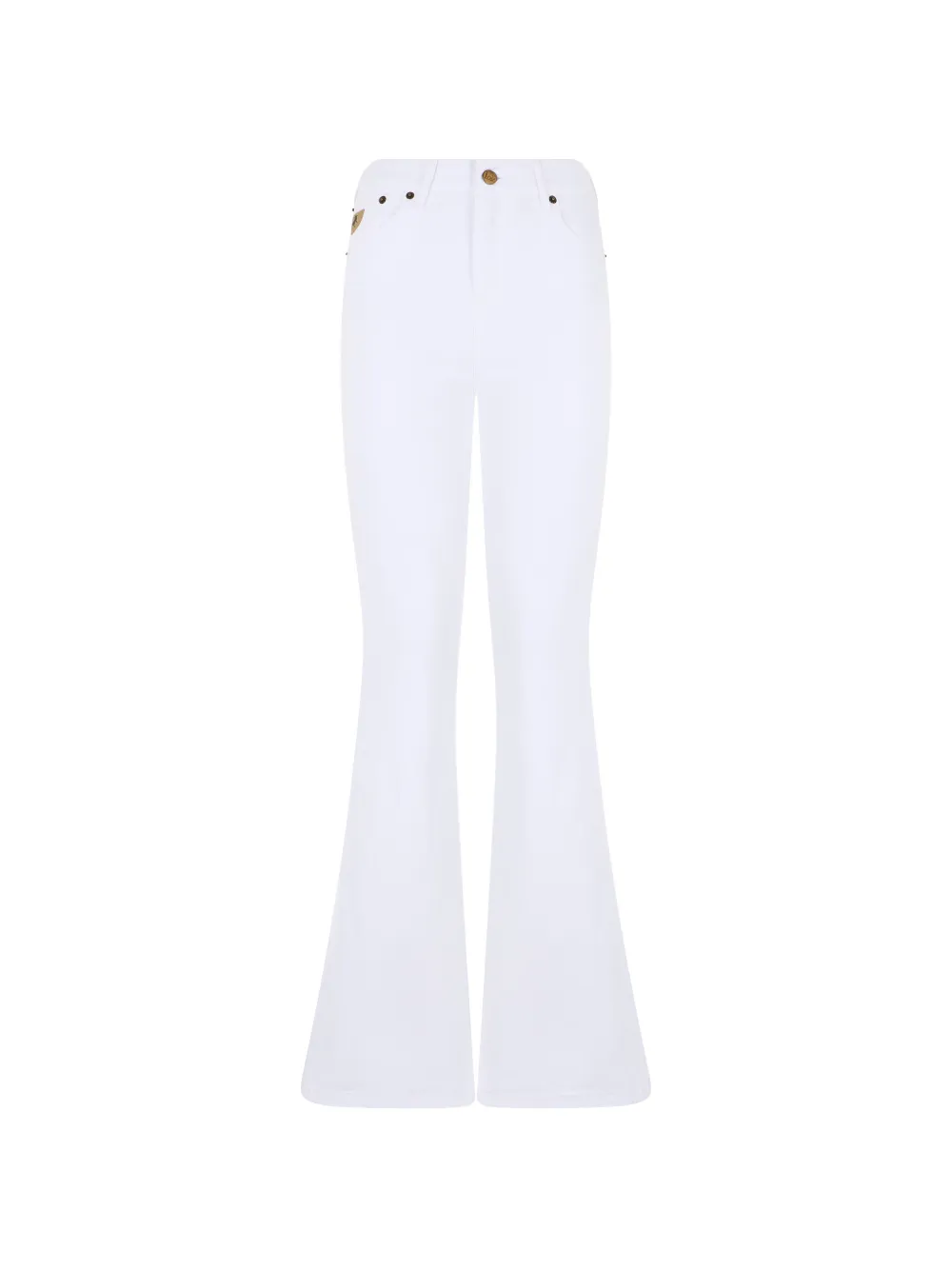 LOIS JEANS logo-patch flared jeans - Weiß