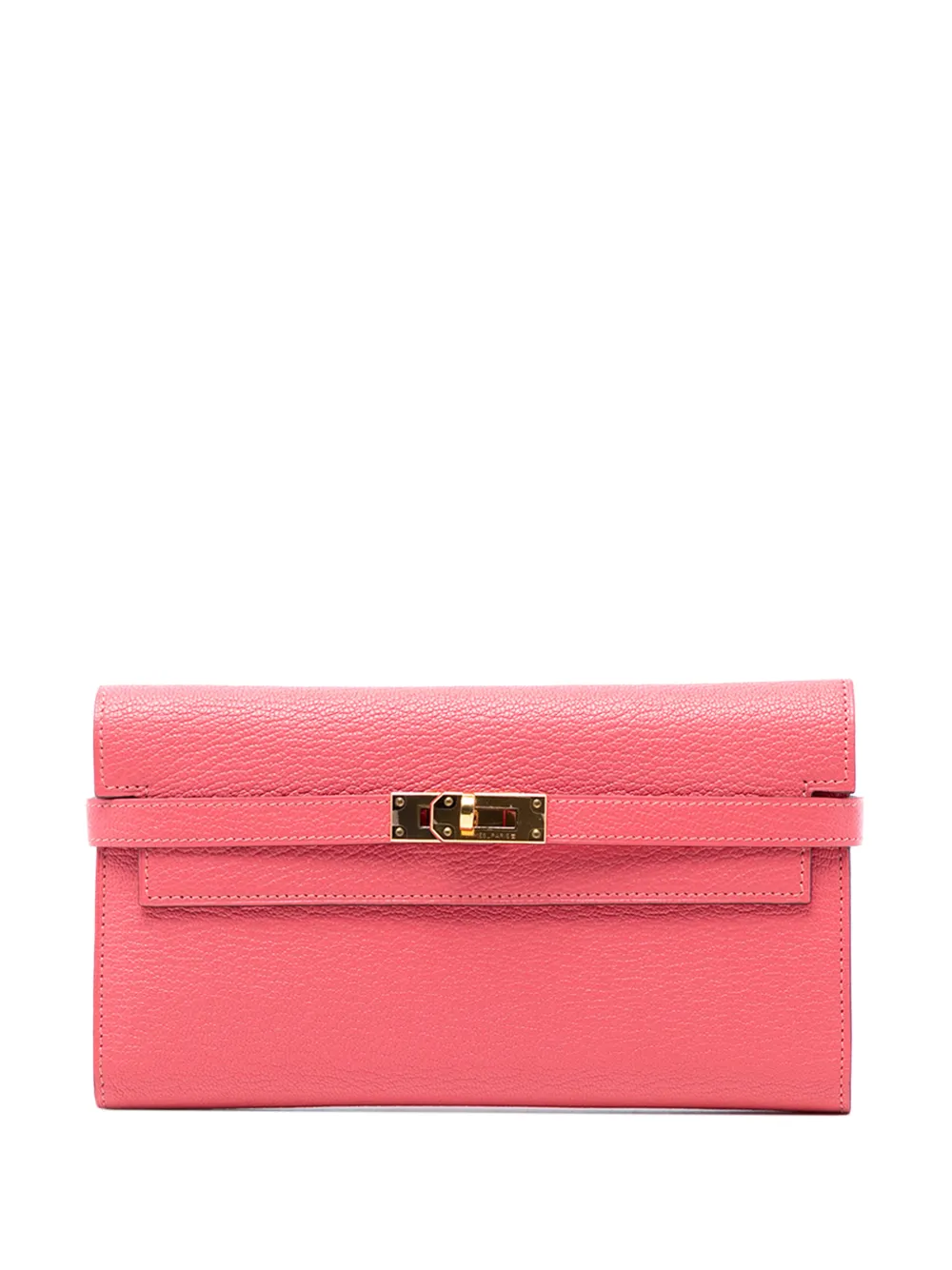 Hermès Pre-Owned 2017 Chevre Mysore Kelly Longue Wallet long wallets - Rosa