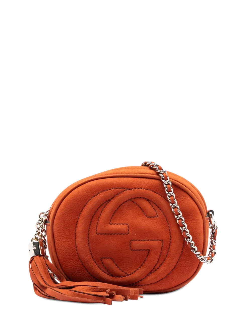 Gucci Pre-Owned 2016-2025 Mini Nubuck Soho Chain crossbody bag - Arancione
