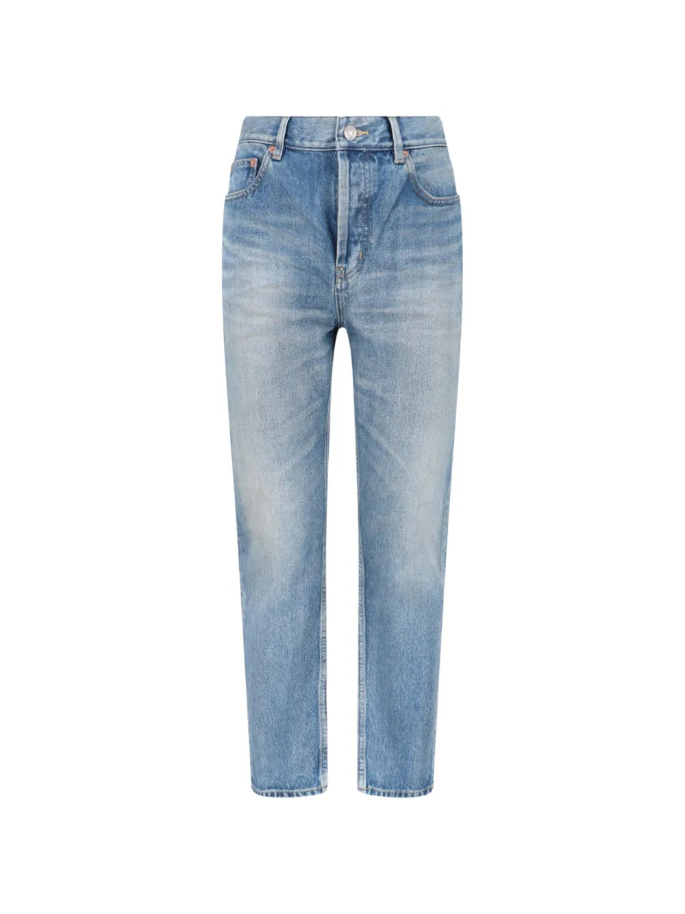 Saint Laurent button slim jeans - Blau