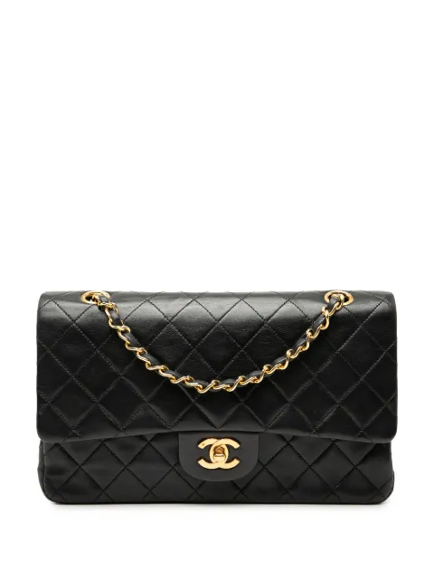 CHANEL Pre-Owned 1989-1991 Medium Classic lamsleren Double Flap schoudertas