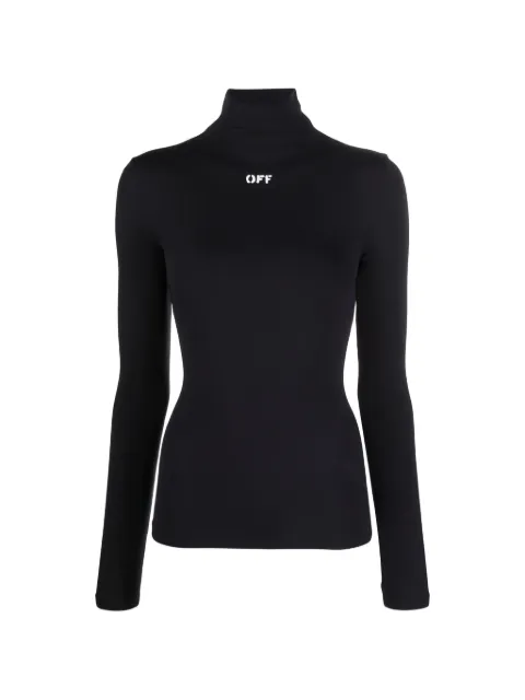 Off-White logo-detail second-skin long-sleeved top