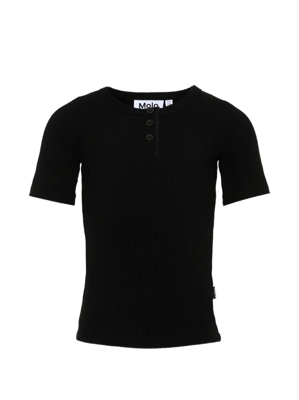 Molo Rosey button short-sleeve T-shirt - Nero