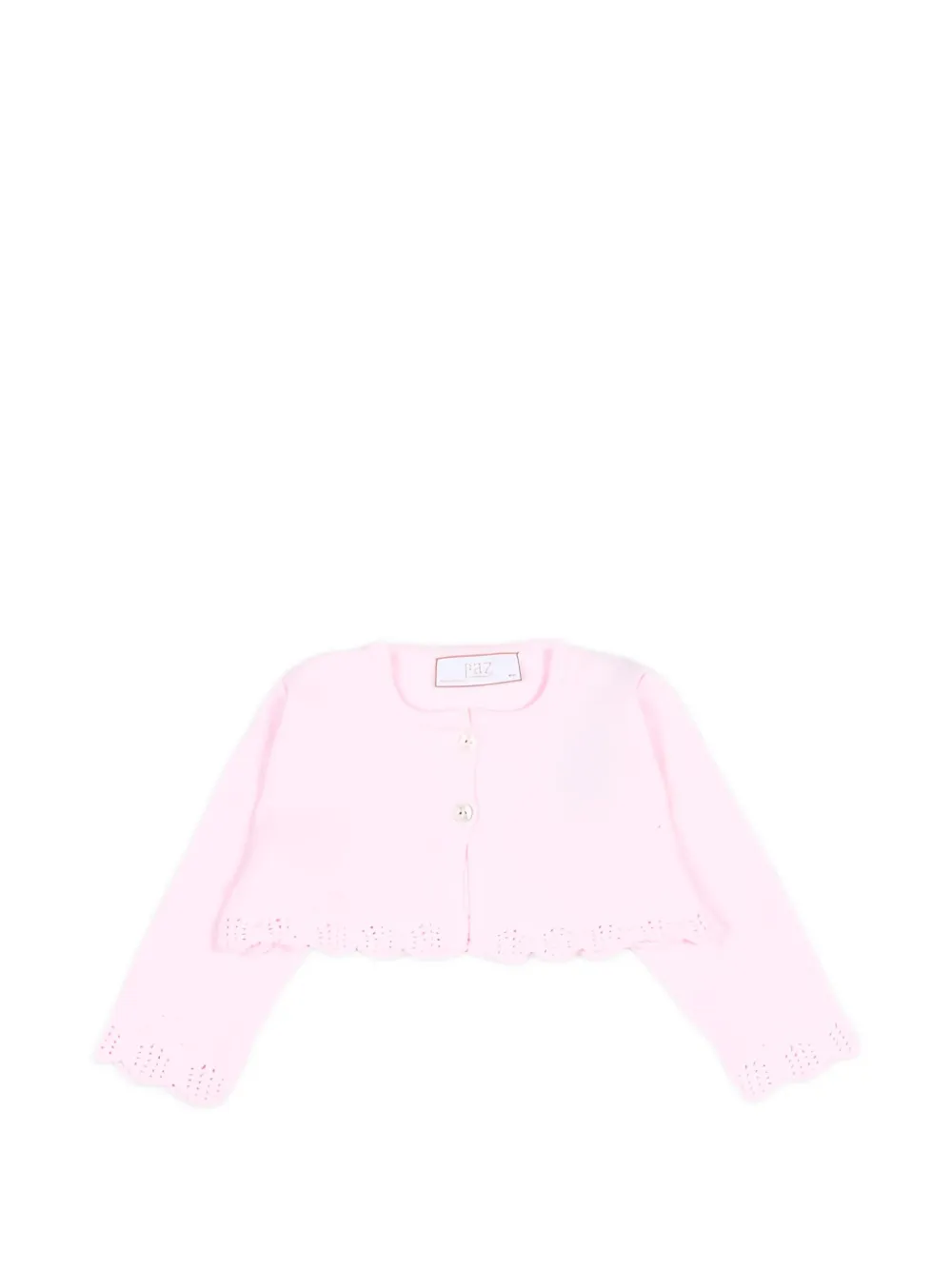 Paz Rodriguez scalloped-trim cardigan - Rosa