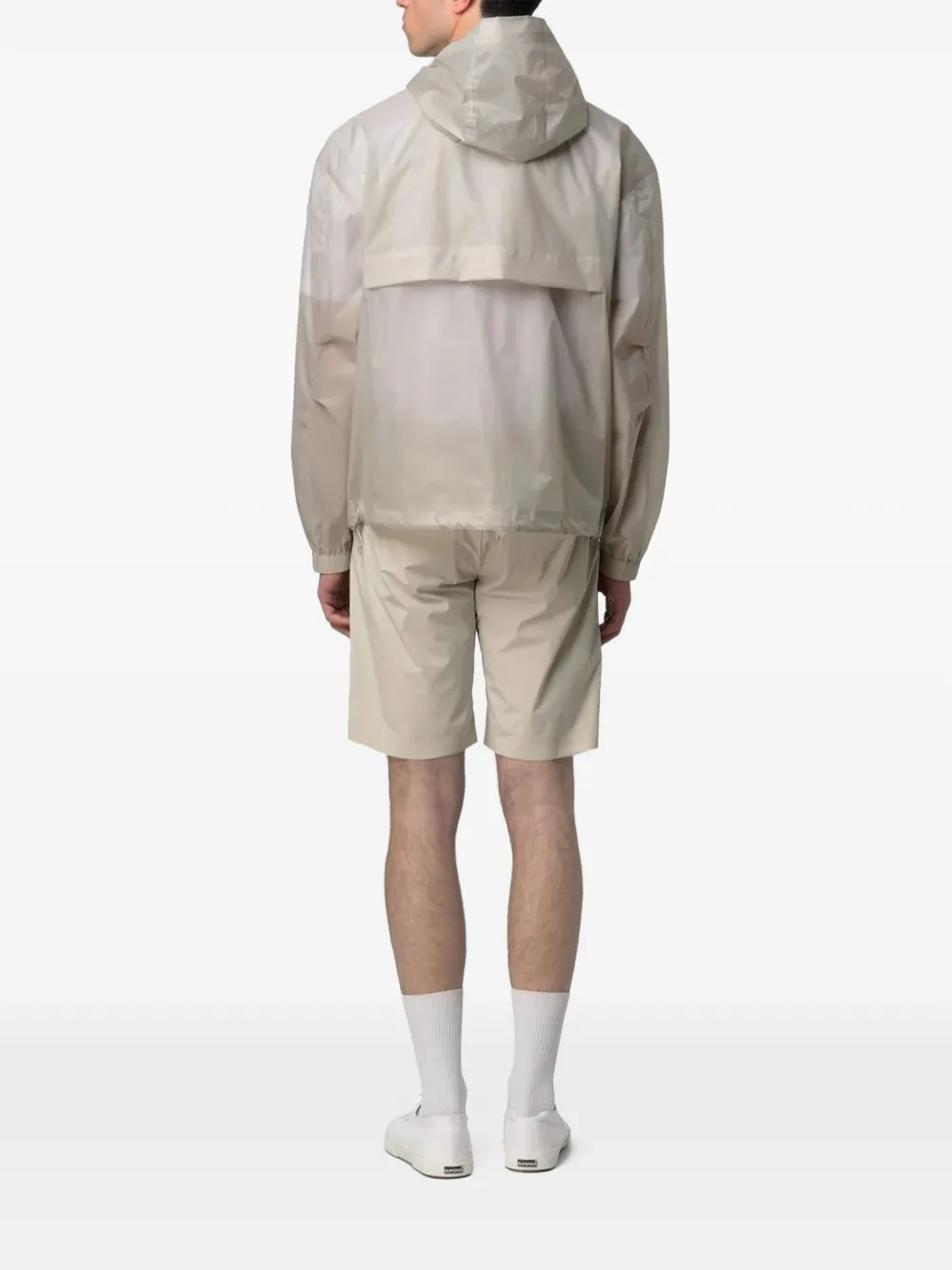 K-way Hooded Pocket Jacket - Neutrals 