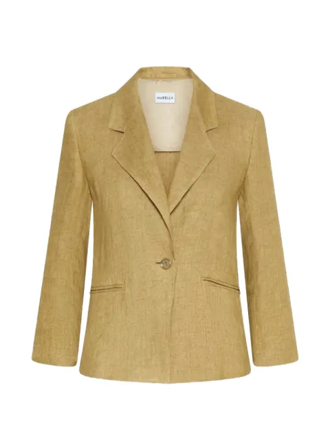 Marella button flax blazer
